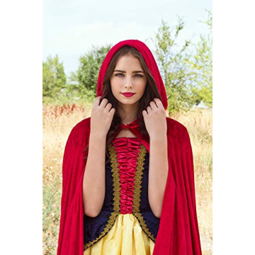 Deluxe Velvet Hooded Cloak Cape for All Occasions