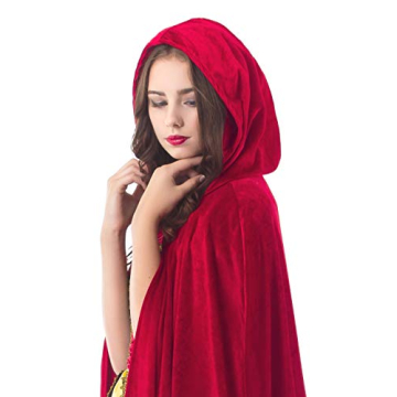 Deluxe Velvet Hooded Cloak Cape for All Occasions