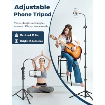 80" Phone Tripod - Compatible with iPhone & Android