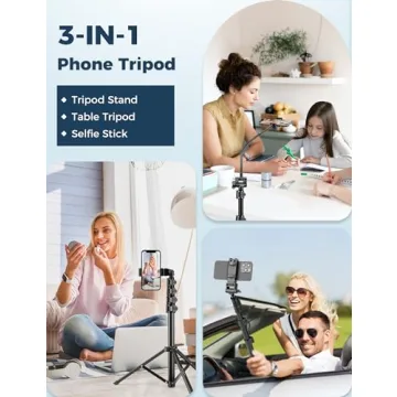 80" Phone Tripod - Compatible with iPhone & Android