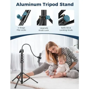 80" Phone Tripod - Compatible with iPhone & Android