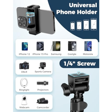 80" Phone Tripod - Compatible with iPhone & Android