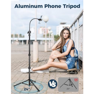 80" Phone Tripod - Compatible with iPhone & Android