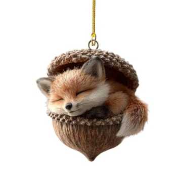 Forest Animal Acorn Ornaments Cozy Forest Christmas Ornaments, 2026 New Pine Cone Animal Decoration,...