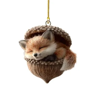 Forest Animal Acorn Ornaments Cozy Forest Christmas Ornaments, 2026 New Pine Cone Animal Decoration,...
