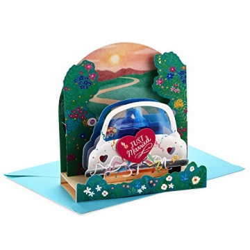 Hallmark Paper Wonder 3D Pop Up Wedding Card - Just Married