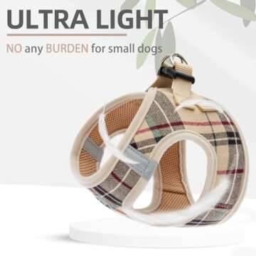 PUPTECK Pet Harness Collar & Leash Set for Small Dogs