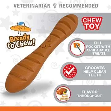 Nylabone Baguette Chew Toy for Dogs - Durable & Fun