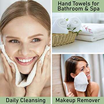 Tia & Fey Face Cloth Soft Wash Cloths for Face Set of 6 Face Towel Gentle on Sensitive Skin Women Ma...
