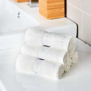 Tia & Fey Face Cloth Soft Wash Cloths for Face Set of 6 Face Towel Gentle on Sensitive Skin Women Makeup Remover Reusable Washcloths 10 x 10 (Grey)