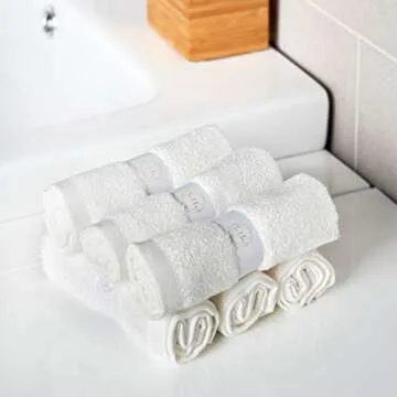 Tia & Fey Face Cloth Soft Wash Cloths for Face Set of 6 Face Towel Gentle on Sensitive Skin Women Makeup Remover Reusable Washcloths 10 x 10 (Grey)