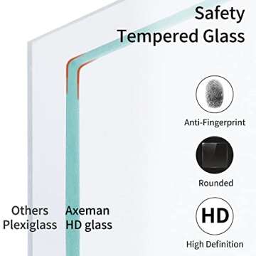 Axeman 16x20 Picture Frame with Mat for 11x14, Solid Oak Wood Poster Frame with Tempered Glass for Home Decor, Wooden 16x20inch Photo Frame for Art Photo and Prints, Set of 2, Black