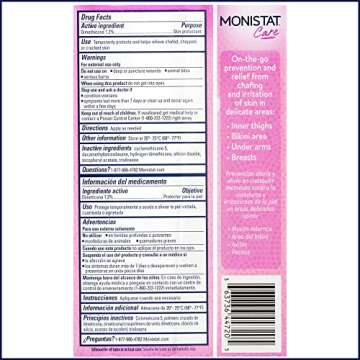Monistat Chafing Relief Powder Gel, Anti-Chafe Protection, Fragrance Free Chafing Gel, 1.5 Oz, 1 Pac...