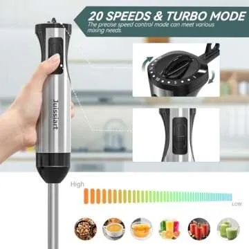 Juissiart 5 in 1 Immersion Blender with Turbo Mode