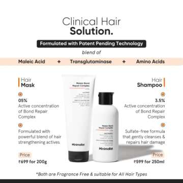 Minimalist Hair Mask for Damaged Hair & Frizz - 200 gm