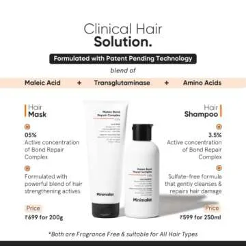 Minimalist Hair Mask for Damaged Hair & Frizz - 200 gm