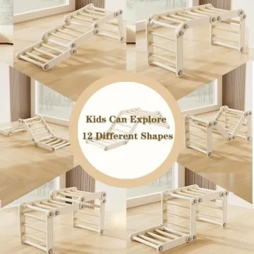 HTWELL Pikler Triangle Climber for Kids - Safe Indoor Gym