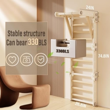 HTWELL Pikler Triangle Climber for Kids - Safe Indoor Gym