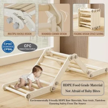 HTWELL Pikler Triangle Climber for Kids - Safe Indoor Gym