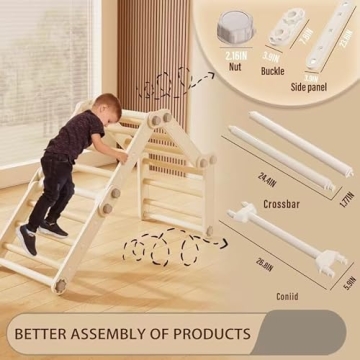 HTWELL Pikler Triangle Climber for Kids - Safe Indoor Gym