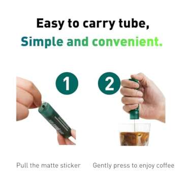 COFFEE@ONCE Latte Coffee Concentrate - Travel-Friendly Tubes for Instant Beverages