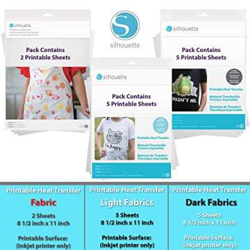 Silhouette Cameo 4 HTV Bundle - Silhouette Handbook, AutoBlade, Reflective HTV, PixScan, Silhouette HTV Starter Kit, Hook Tool, GITD HTV