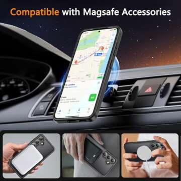 LATVIN Galaxy S25 Plus Case with MagSafe Compatibility