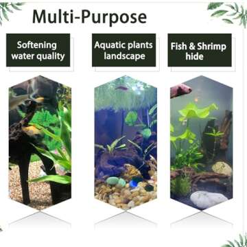 Tfwadmx Natural Aquarium Driftwood Set | Unique Mopani Wood