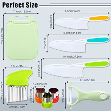 TAORISH Kids Kitchen Knife Set Safe Real Cooking Tools