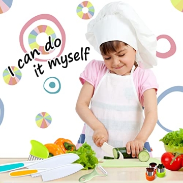 TAORISH Kids Kitchen Knife Set Safe Real Cooking Tools