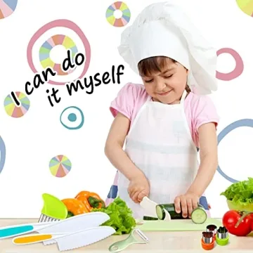 TAORISH Kids Kitchen Knife Set Safe Real Cooking Tools