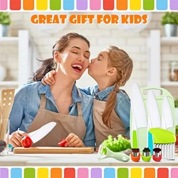 TAORISH Kids Kitchen Knife Set Safe Real Cooking Tools