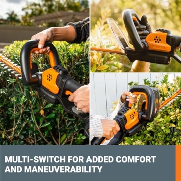 WORX Cordless 22" Hedge Trimmer – Lightweight & Powerful