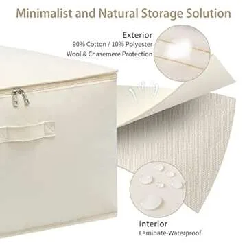 Canvas Comforters Bags Closet Organizers and Storage for Quilts Clothes Organization Containers Bins with Sturdy Zipper, Clear Window 75L for Sweaters Blankets Storage Bedroom Collapsible