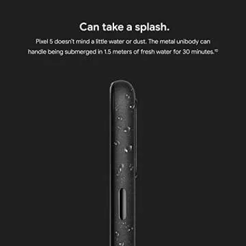 Google Pixel 5 - 5G Android Phone - Water Resistant - Unlocked Smartphone with Night Sight and Ultrawide Lens - Just Black