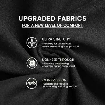 GAYHAY Leggings with Pockets for Women - 19" / 25" Yoga Pants High Waist Tummy Control Compression for Workout Black