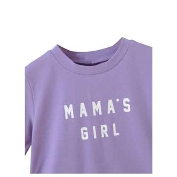 Floerns Toddler Short Sleeve Tee & Shorts Set, Lilac