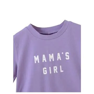 Floerns Toddler Short Sleeve Tee & Shorts Set, Lilac