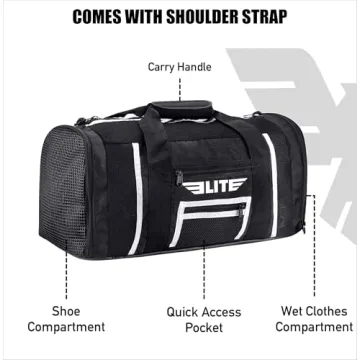 Elite Sports Gym Duffle Bag for MMA & BJJ Gear