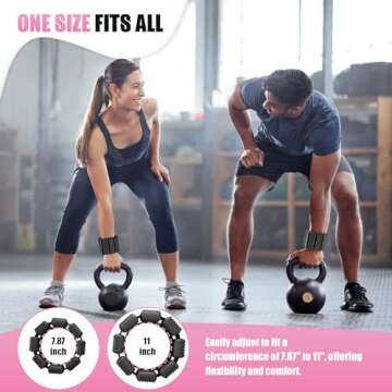 Pilates Wrist Ankle Weights for Women, Wearable Strong Arm & Leg Weights Set of 2(1 lb/2.2 lbs Each), Adjustable Ankle Weights for Walking, Yoga, Dance, Barre, Gym