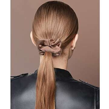 Blush Theme Satin Hair Scrunchies for Girls & Women