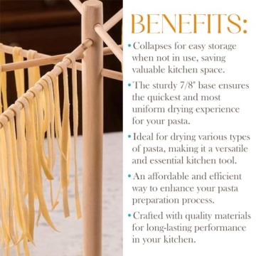 Bellemain Pasta Drying Rack - Elegant & Easy Storage