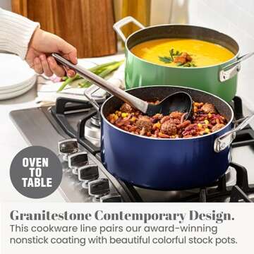 Granitestone Portable 5 Qt Nonstick Dutch Oven Cookware
