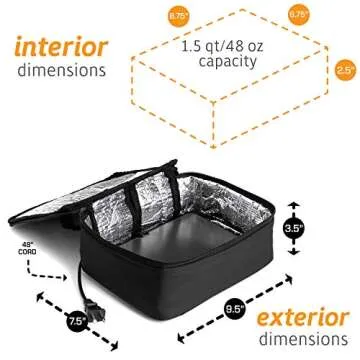 HOTLOGIC Mini Portable Electric Lunch Box Food Heater