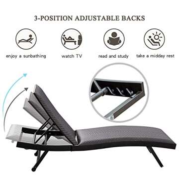 Domi Outdoor Living Chaise Lounge Set - Pool & Beach Comfort