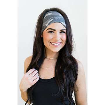 Maven Thread Hustle 2Pack, Women's Workout Headbands, 4 inch Thick Non Slip Sweatbands for Exercise,...