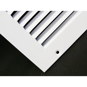 HVAC Premium 18'' x 22'' [Duct Opening] Flat Stamped Steel Return Air Grille - Sidewall and Ceiling - HVAC Vent Duct Cover - White [Outer Dimensions: 19.75''w X 23.75''h]