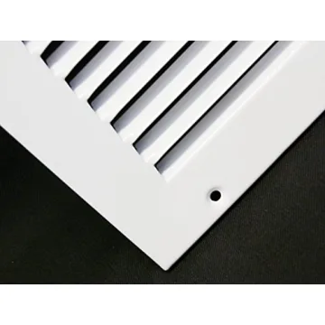 HVAC Premium 18'' x 22'' [Duct Opening] Flat Stamped Steel Return Air Grille - Sidewall and Ceiling - HVAC Vent Duct Cover - White [Outer Dimensions: 19.75''w X 23.75''h]