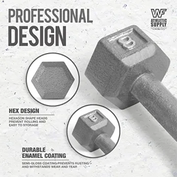 Affordable WF Athletic Supply Cast Iron Dumbbell Set 550Lb
