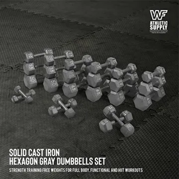Affordable WF Athletic Supply Cast Iron Dumbbell Set 550Lb